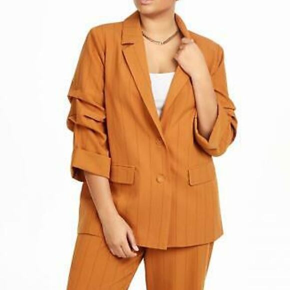 DANIELLE BERNSTEIN Jackets & Blazers - Danielle Bernstein Pinstriped Blazer Size 1X NEW